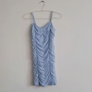 FOREVER 21 Blue Ruched Bodycon Dress